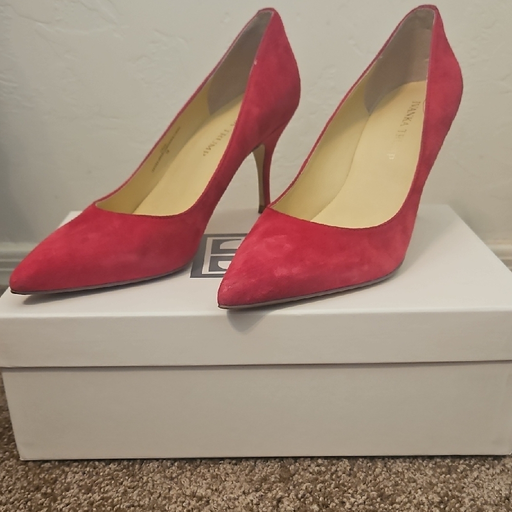 Ivanka Trump Vibrant Red Suede Heels